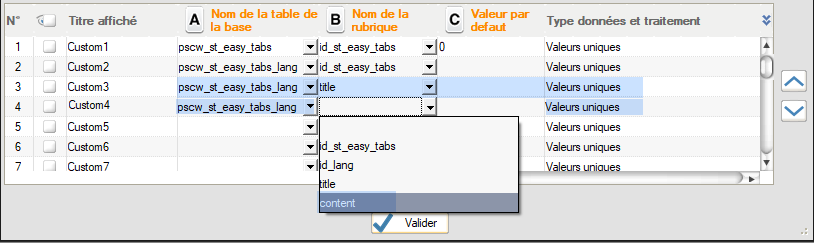 Custom fields, tuto 3 - image 12 - Ahout of the two custom columns for reading titles and tab content